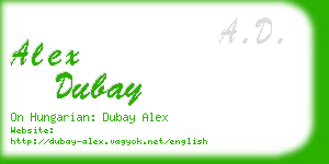 alex dubay business card